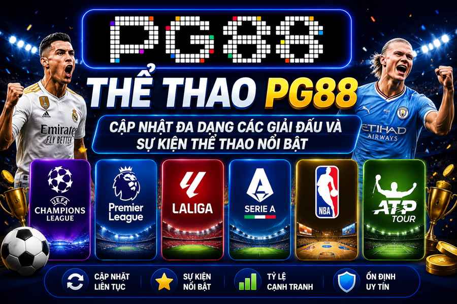 Thể thao PG88 cập nhật đa dạng các giải đấu và sự kiện thể thao nổi bật 