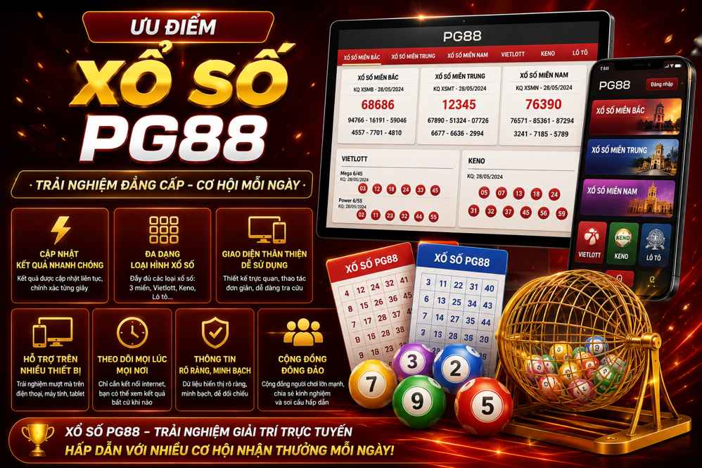  Ưu điểm xổ số PG88